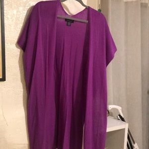 Purple Cashmere Poncho